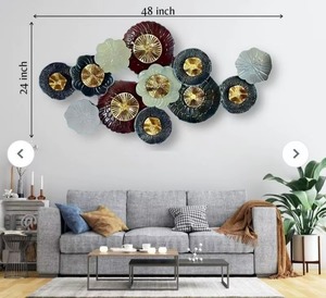Arte Floral Metálico Hecho a Mano para Pared, Decoración Rústica de Hierro Fundido, Forma Irregular, Pieza Única para Montar en la Pared, Decoración del Hogar - Product Image 4