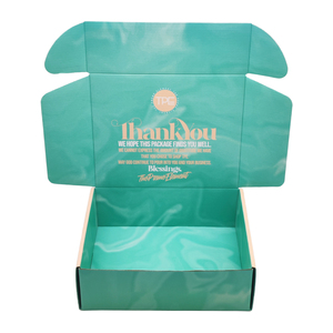 Caja de Cartón Corrugado para Envíos Postales de Cosméticos Color <span class=keywords><strong>Aguamarina</strong></span> Personalizada, Embalaje para Envíos de Productos de Belleza con Diseño de Logotipo - Product Image 3