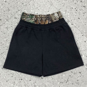 Shorts de jogging streetwear pour hommes, coupe oversize, 100% coton, motif camouflage, double taille, personnalisables - Product Image 2