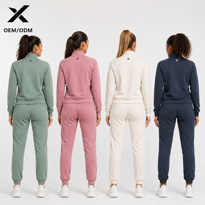 Conjunto Deportivo Completo para Mujer X Sports City, Color Sólido, Ropa Casual de Otoño, Poliéster y Algodón Transpirable, Corte Regular, OEM ODM - Product Image 2