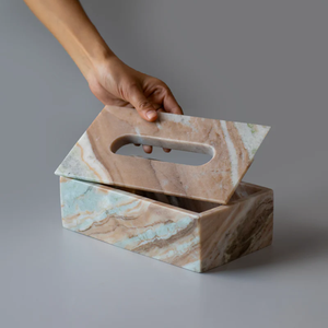 Modern <b>Marble</b> Eco-Friendly Tissue Box with Sleek Design for Home Office Decorative Use by JANNAT EXPORT - Product Image 1