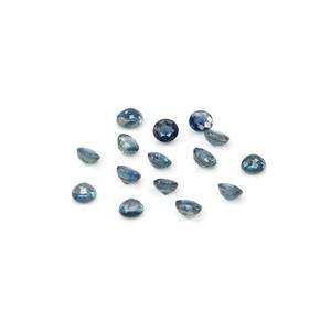 Saphirs bleus naturels non traités, ronds calibrés de 3,5 mm, pierres précieuses de saphir bleu naturel facettées pour la création de bijoux - Product Image 1