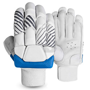 Custom Design Pro Quality Cricket Batting Gloves Leather Palm Ambidextrous <b>Velcro</b> <b>Strap</b> Closure Breathable OEM Cricket Equipment - Product Image 1