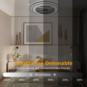 Ventilatore da Soffitto LED 30W con Luce, Lampada a Sospensione 20.5 Pollici, 3 Velocità Ventilatore, Telecomando, Timer, Controllo APP - Product Image 3