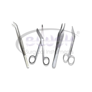 SET of 5 TC O.R GRADE MAYO DISSECTING SURGICAL SCISSORS Stainless Steel Manual 5.5+6.75 CURVED + STRAIGHT By <b>Blush</b> Surgical - Product Image 5
