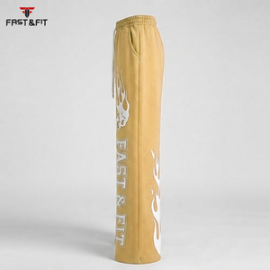 Custom Printing Sweatpants High Quality Drawstring Printing Casual Flare Leg Sweatpants men pants - Product Image 3