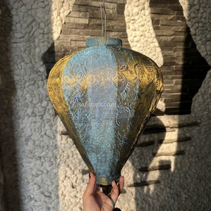 Lanterne en bambou artisanale du Vietnam, en satin, pour restaurant, fête, décoration de mariage, à suspendre, avec housse en tissu de soie DIY, colorée, vente en gros, exportation - Product Image 2