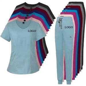 Uniforme d'infirmière unisexe grande taille et confortable avec spandex pour hommes et femmes pour les soins infirmiers médicaux - Product Image 1