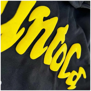 เสื้อฮู้ดดี้ทรงหลวมปักลายคุณภาพพรีเมียม พร้อมกราฟิกแบบกำหนดเอง ขอบแขนเสื้อแบบริบ ผ้าฝ้ายฟอกสีซีดแบบซันเฟด มีกระเป๋า - Product Image 4