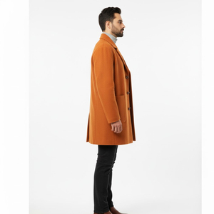 Abrigo Largo de Lona para Hombre, Mezcla de Lana, Abrigo de Invierno, Diseño de Logotipo Personalizado de Fábrica OEM, Abrigo de Secado Rápido - Product Image 2