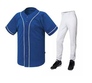 Uniformes de Béisbol Personalizados al por Mayor de Alta Calidad, Camisetas de Béisbol Lisas, Conjuntos de Camisetas y Pantalones con Botones - Product Image 1