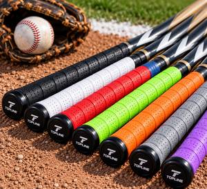 TOPLINE Custom Logo High Quality Baseball Bat Multi Color Soft Custom Material Anti Slip Baseball Softball Bat <b>Grip</b> <b>Tape</b> - Product Image 4