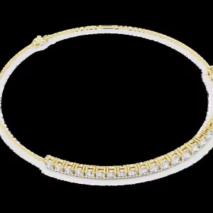 สร้อยคอเทนนิสประดับเพชร CZ ทรงบาแกตต์ ชุบทอง เงินแท้ 925 เครื่องประดับหรูหราสง่างามสำหรับผู้หญิง - Product Image 1