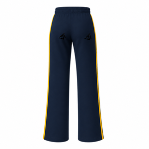 HBCU North | Carolina A&<b>T</b> NC A&<b>T</b> Collegiate Apparel Ready To Ship Embroidered Wide Leg Women's Stripped Jogger <b>Track</b> Pants - Product Image 5