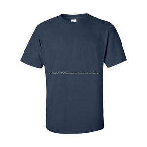 T-shirt décontracté en coton cardé épais pour homme, vente en gros d'usine, avec logo personnalisé imprimé, ourlet incurvé, tailles XS-3XL, uni, sans marque, sans inscription - Product Image 6