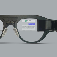 Essai gratuit Lunettes intelligentes pour malentendants Matériel de réalité augmentée avec affichage des sous-titres AI pour les notes de réunion