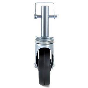 Set di 4 Ruote Girevoli per Ponteggi da 5 Pollici, in Gomma, con Doppio Blocco, Stelo Rotondo Solido da 1 Pollice, Capacità 280 Libbre per Ruota - Product Image 5