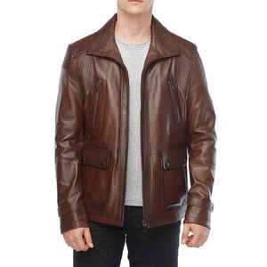 Top Quality Genuine Leather Plus Size Casual Wear Men's Fashion <b>Jackets</b> OEM Service Winter Season Streetwear Motorcycle <b>Jackets</b> - Product Image 3