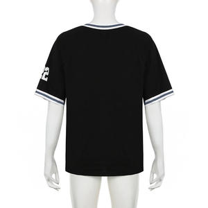Camiseta deportiva de verano para mujer, camiseta Y2K, camisa holgada de manga corta, ropa de verano transpirable para mujer, camiseta con cuello en V - Product Image 3