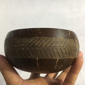 Palf-Juego de cuencos de coco tallados a mano, cuenco de coco tallado a mano, tazón de coco diseñado - Product Image 4