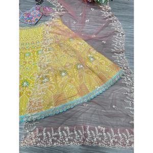 Vestido de noche de trabajo con bordado de varios hilos Ropa de fiesta Lehenga Choli - Product Image 2