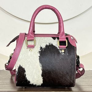Wholesale Manufacture Tooled Cowhide Leather Mini Duffle Bag for Women Crossbody Small Speedy <b>Handbag</b> Purse Travel Overnight Bag - Product Image 5