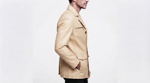 Men's <b>Leather</b> <b>Blazer</b> Coat Casual Fashion <b>Jacket</b> OEM Wholesale Private Label Supplier - Product Image 5