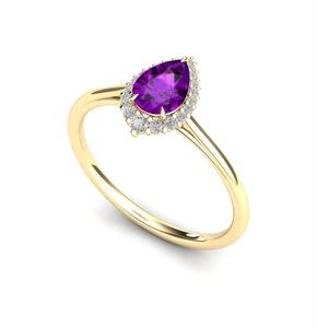 925 Sterling <b>Silver</b> Natural African Amethyst Pear Shape <b>Ring</b> Purple Amethyst <b>Stone</b> Handmade Jewelry Regular Wholesale Supplier - Product Image 2