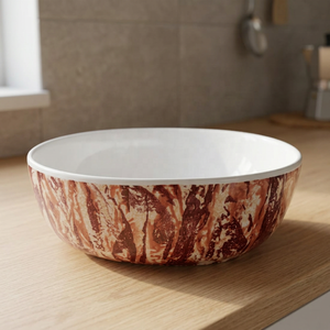 Modern Brown Ceramic <b>Table</b> Top Wash Basin Artistic Countertop Sink Premium Bathroom Vessel Bowl Lavabo - Product Image 4