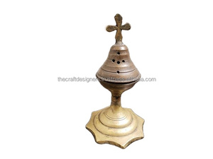 Brûleur d'encens vintage de style européen pour jardin décoratif porte-encens en laiton à des prix raisonnables - Product Image 1