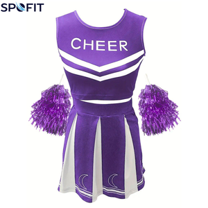 Uniformes de cheerleading personnalisés de qualité supérieure, nouvelle mode, séchage rapide, élasticité, conception OEM, étiquettes imprimées, arrivée chaude, ensemble complet - Product Image 4