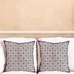 Luxury Designer Floral Print <b>Cushion</b> <b>Cover</b> with Soft Polyester Pillow <b>Cover</b> for Couch Sofa Office Lounge & Apartment Decoration - Product Image 1