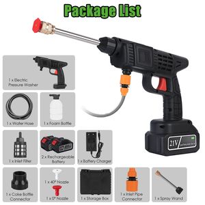 <b>Portable</b> Cordless Electric <b>Power</b> <b>Washer</b> High Pressure 400PSI Water Sprayer 0 Degree Car Cleaner - Product Image 4