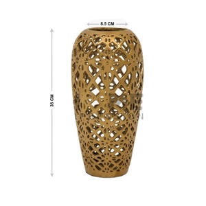 Jarrón de Flores Antiguo de Diseño Único, Diseño Artesanal Moderno, Hecho a Mano, Personalizable, de Aluminio, para Decoración de Mesa de Boda - Product Image 1