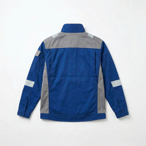 Chaqueta de Trabajo Azul Grisácea para Hombre, Resistente al Viento, con Bolsillos Reflectantes, Cierre de Cremallera, Ropa de Seguridad Industrial, Corte Regular para Otoño - Product Image 2