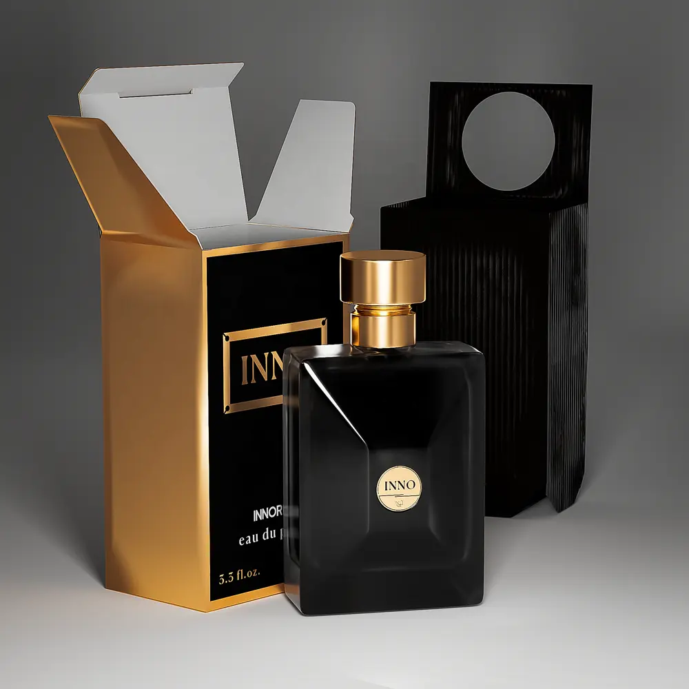 Innorhino embalagem caixa pequena do perfume preto