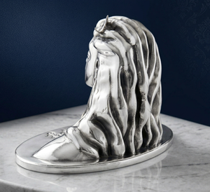Ídolo Adiyogi de Plata Oxidada Hecho a Mano en Jaipur |   100% Latón |   Regalo de Boda Tradicional Religioso para el Hogar u Oficina |   11x7.5x7cm - Product Image 4