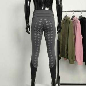 Pantalones de Montar a Caballo de Alta Calidad al por Mayor, Personalizados, de Cintura Alta, con Asiento Completo de Silicona - Product Image 6