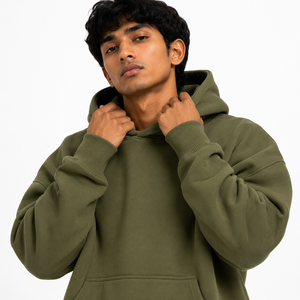 Ensemble de survêtement polaire 2 pièces pour homme, coupe décontractée, couleur unie, 100% coton, streetwear, avec logo personnalisé, fournisseur en gros - Product Image 4
