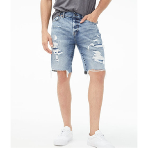 Shorts en jean amples pour hommes, style streetwear, mode décontractée, demi-pantalon de travail, service OEM ODM, prix abordable - Product Image 1
