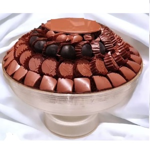 Artículos Decorativos para Catering, Tazón para Servir Frutas y Ensaladas de Metal Sólido, Tazón para Servir de Grado Alimenticio con Base de Diseño - Product Image 4