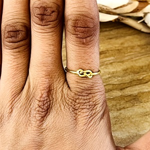 High Demand Trendy Design Minimalist Knot <b>Ring</b> Boho Brass <b>Rings</b> Women 18k Gold Plated <b>Dainty</b> Geometric <b>Ring</b> Wholesale/OEM/ODM - Product Image 3