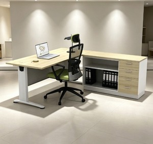 Escritorio de Computadora Moderno, Independiente y Duradero de Madera, con Ensamblaje DIY y Altura Ajustable, Muebles para Oficina en Casa - Product Image 4