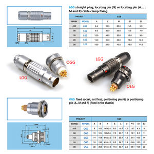 Su Geçirmez Dairesel Kablo Montajı Kablo Montajı Fgg Egg Konnektör Su Geçirmez Dairesel Dişi İtmeli Çekmeli Konnektör - Product Image 4