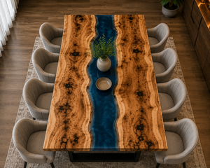 Modern Wood <b>Epoxy</b> River Dining <b>Table</b> Rectangle Contemporary Living Room Furniture Indoor Durable Handmade Center <b>Table</b> - Product Image 3