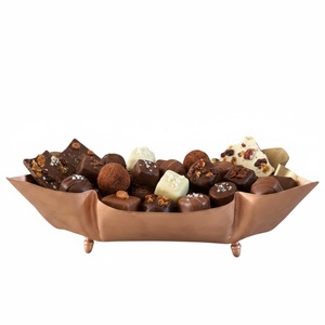 Plateau à chocolat en métal finition cuivre design vintage, élégant plateau de service pour confiseries, idéal pour les occasions et événements spéciaux - Product Image 6