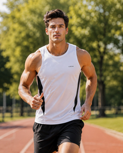 Men's Sleeveless Gym <b>Vest</b> Breathable Workout Muscle <b>Stringer</b> Cut-Off Y Back Tank Tops 3D Fitness Pattern Wholesale Private Label - Product Image 3
