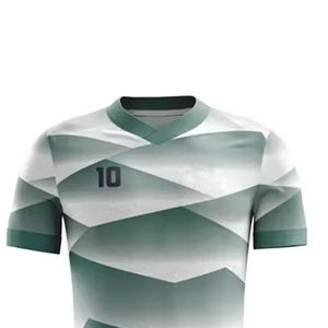 Maillot de football vérifié en usine, uniforme de football court 100 % polyester respirant, couleurs et logo personnalisables, vêtements de sport de bonne qualité - Product Image 6