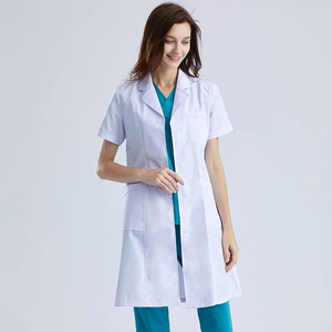 Blouse de laboratoire blanche pour homme en coton et polyester tissé, uniforme d'hôpital pour usage médical - Product Image 4