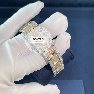 Best Selling VVS Moissanite Diamond Watch Fully Iced Stainless Steel Quartz Movement Silver Brilliant Cut VS1 Pointer Luxury - Product Image 4
